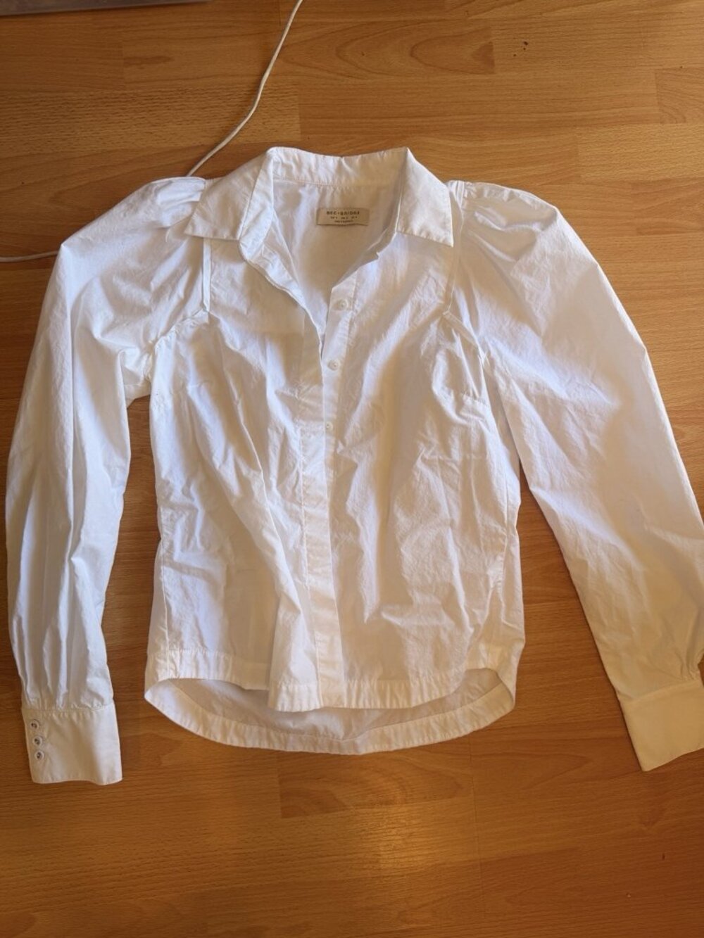 Bec And Bridge White Button down Cotton Cottagecore Whimsy Coquette XS 2